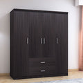 Ντουλάπα ρούχων τετράφυλλη OLYMPUS pakoworld χρώμα wenge 159x57x183εκ