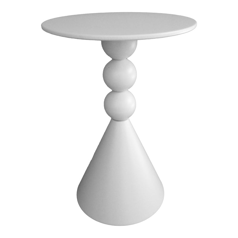 Βοηθητικό τραπέζι Bilane pakoworld μέταλλο σε κρεμ απόχρωση Φ39x60εκ