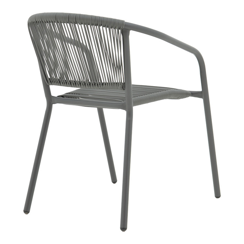 Τραπεζαρία Albero-Lindaria pakoworld 3τεμ πτυσσόμενο μέταλλο σε ανθρακί απόχρωση Φ60x70εκ