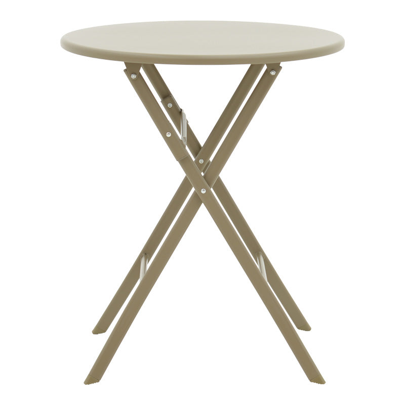 Τραπεζαρία Albero-Sussie pakoworld 3τεμ μέταλλο σε σαμπανιζέ απόχρωση Φ60x70εκ