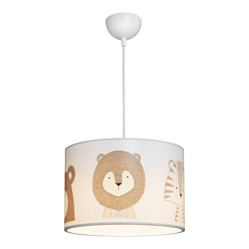 Παιδικό φωτιστικό οροφής Safari pakoworld led E27 πολύχρωμο PVC Φ30x20εκ