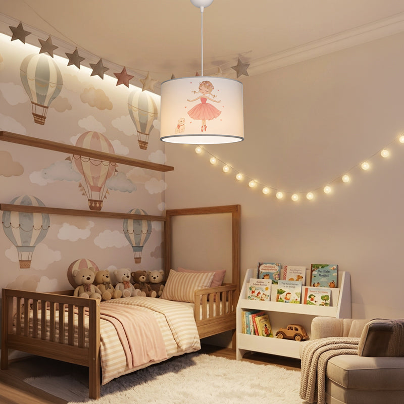 Παιδικό φωτιστικό οροφής Ballerina pakoworld led E27 πολύχρωμο PVC Φ30x20εκ