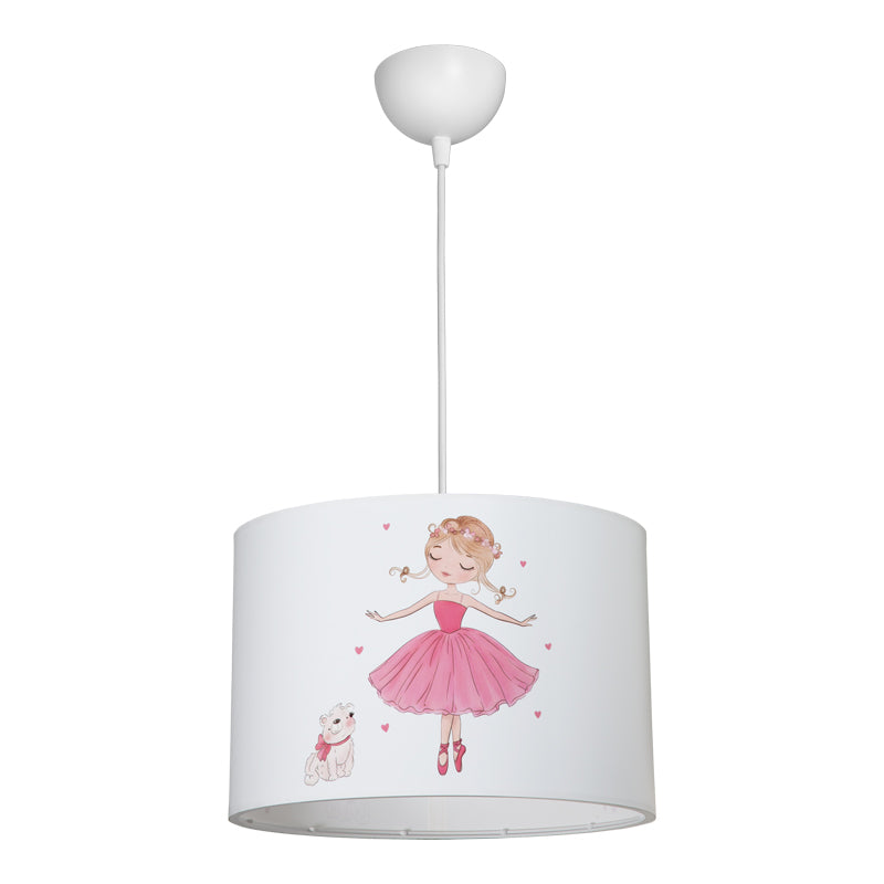Παιδικό φωτιστικό οροφής Ballerina pakoworld led E27 πολύχρωμο PVC Φ30x20εκ