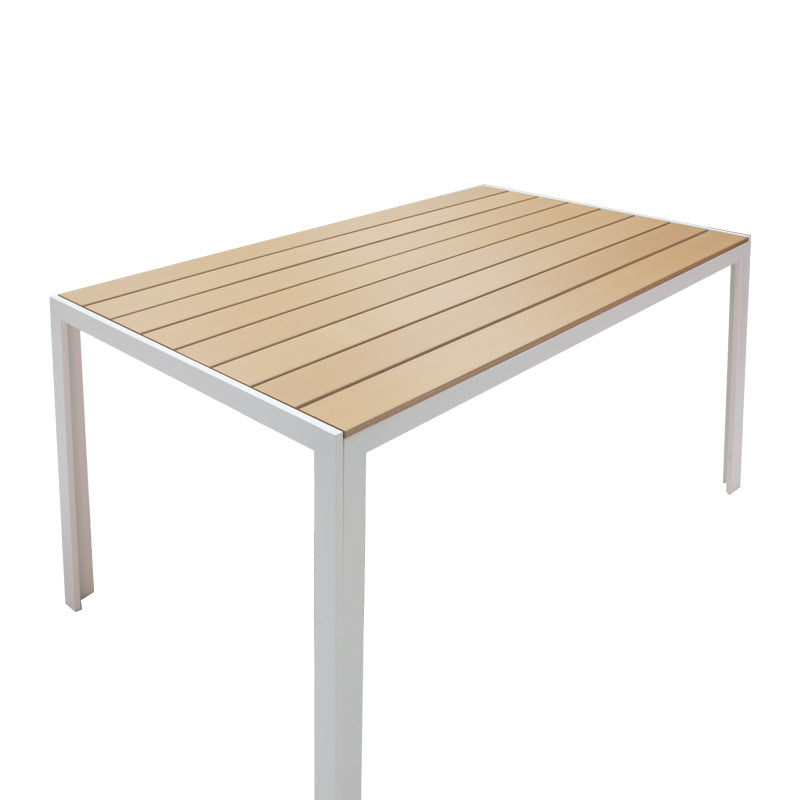 Τραπεζαρία Zacreta-Nares σετ 5τεμ pakoworld λευκό-φυσικό 140x80x72.5εκ