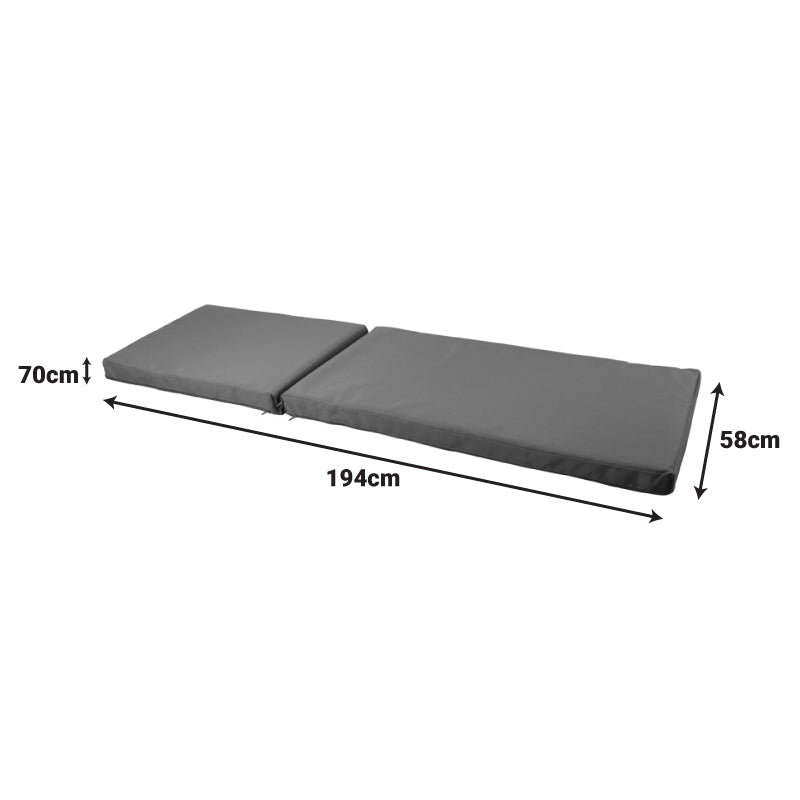 Μαξιλάρι Vertian pakoworld textilene σε μπεζ απόχρωση 58x190x20εκ