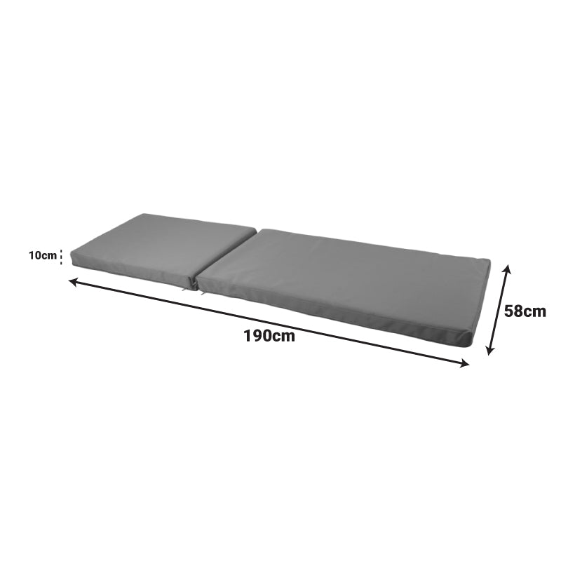 Μαξιλάρι Vertian pakoworld textilene σε ανθρακί απόχρωση 58x190x10εκ
