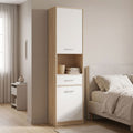 Στήλη Letto pakoworld σε oak - λευκό ματ απόχρωση 50,2x34,3x195εκ