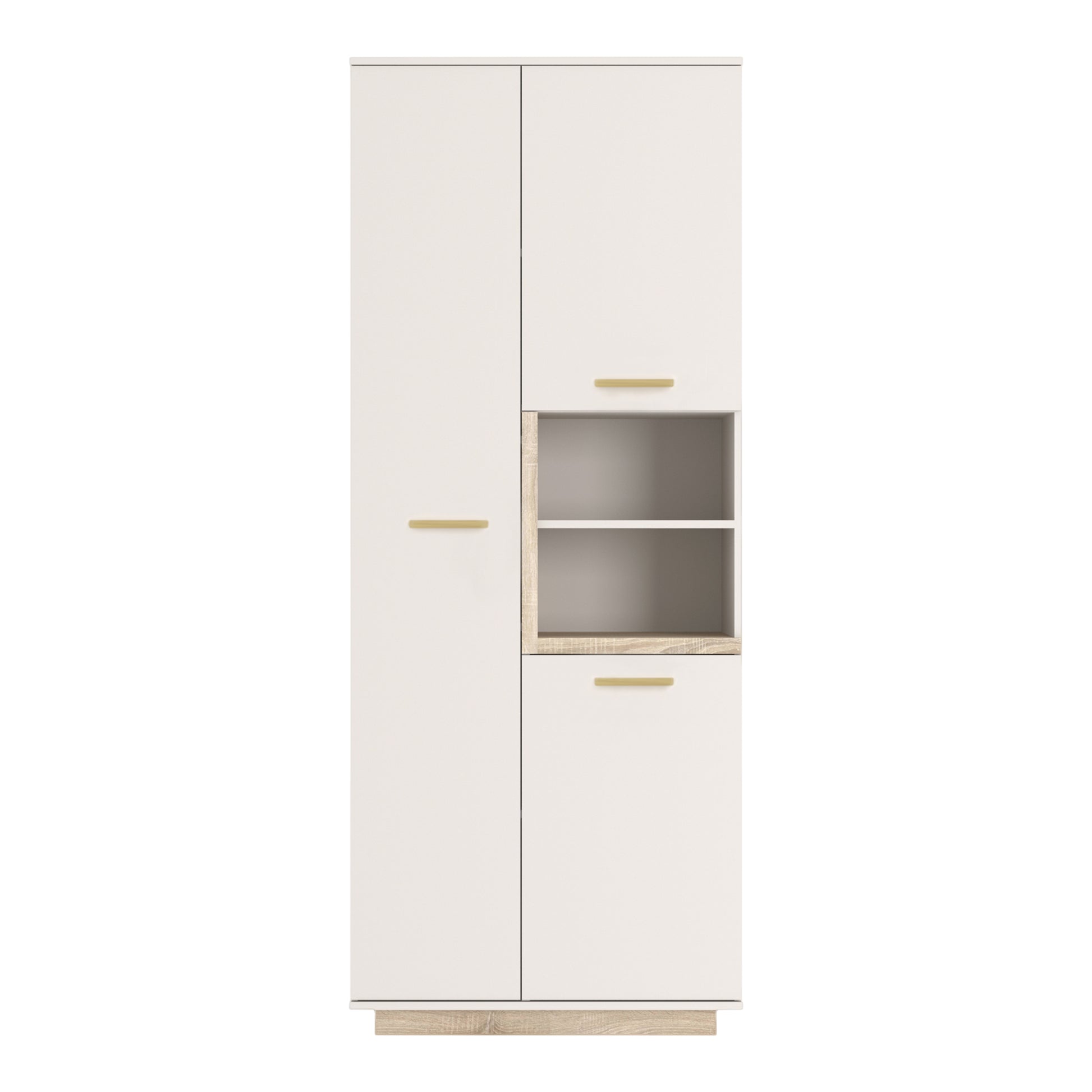 Ντουλάπα στήλη Norda pakoworld κρεμ με oak 199,5x40x80εκ