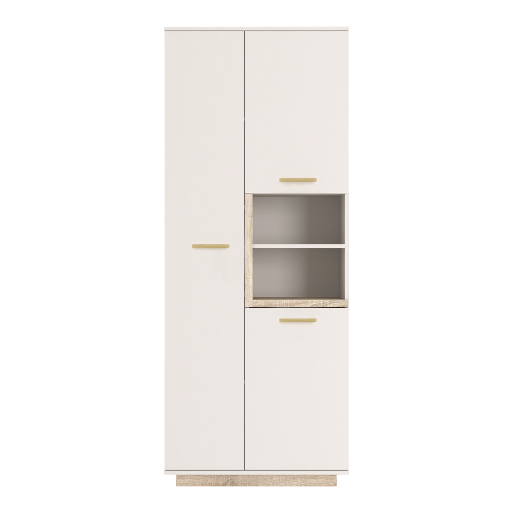 Ντουλάπα στήλη Norda pakoworld κρεμ με oak 199,5x40x80εκ