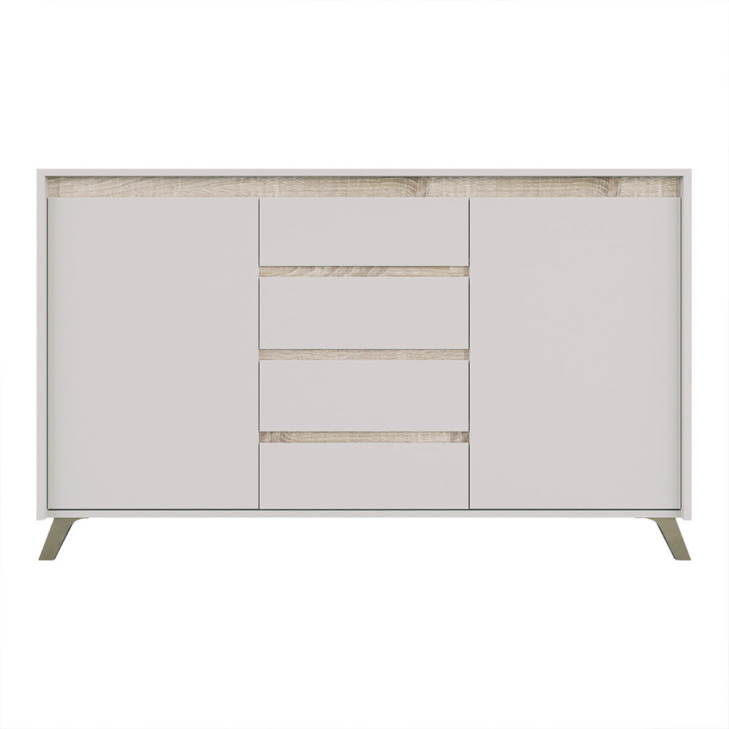 Μπουφές Belka pakoworld κρεμ με oak 155x45x93,7εκ