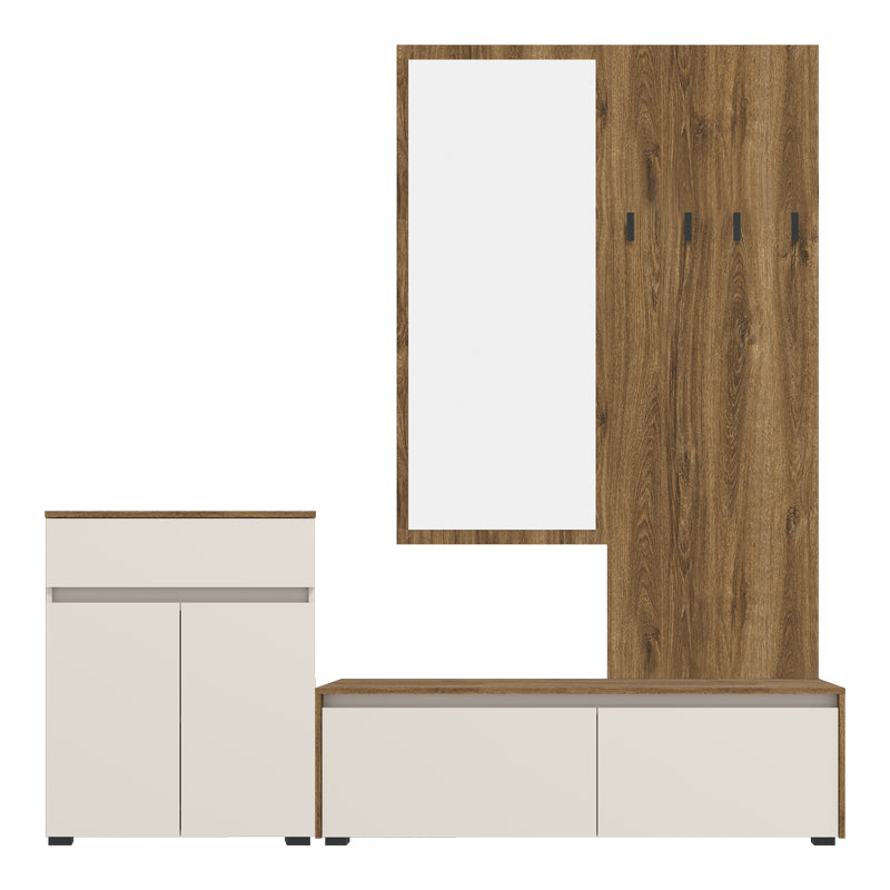 Έπιπλο εισόδου Ansia pakoworld καρυδί oak 210x44,7x175εκ
