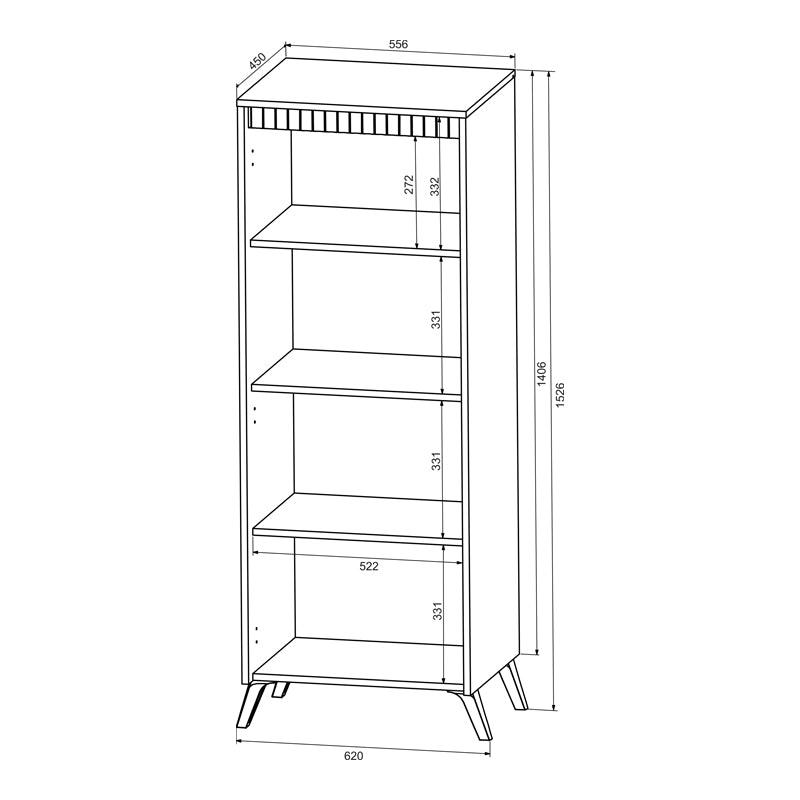 Σύνθετο σαλονιού Belka pakoworld κρεμ με oak 210,6x45x152,6εκ