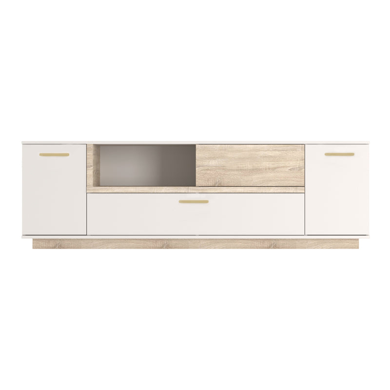Σύνθετο σαλονιού Norda 4Life κρεμ με oak 187x40x58.4εκ