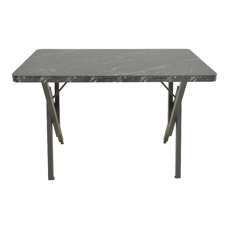Τραπέζι Vertex 4Life μαύρο μαρμάρου και μέταλλο 110x70x72εκ