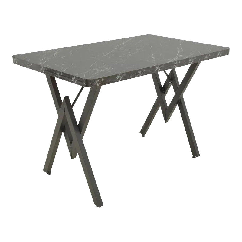 Τραπέζι Vertex 4Life μαύρο μαρμάρου και μέταλλο 110x70x72εκ