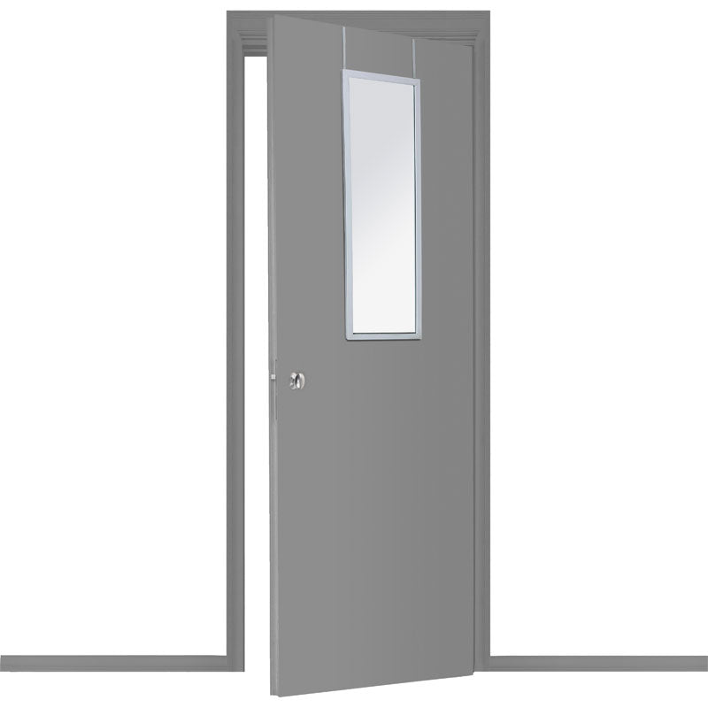 Καθρέπτης πόρτας PWD-0111 pakoworld polyresin-ασημί 34x1.7x94εκ