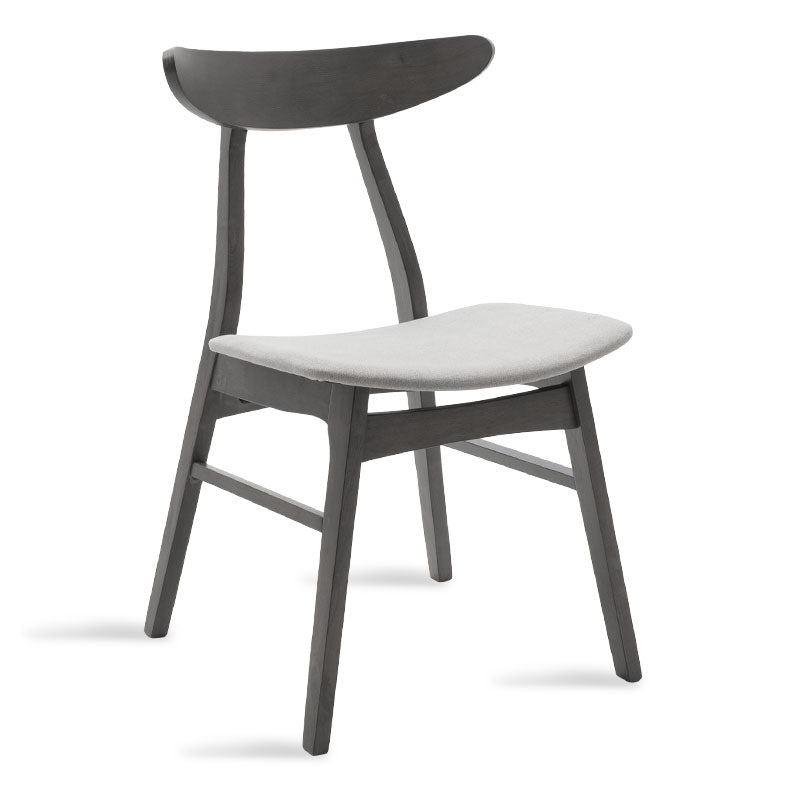 Tραπεζαρία Benson - Orlean pakoworld σετ 5τμχ rustic grey-ύφασμα γκρι 120x75x75εκ