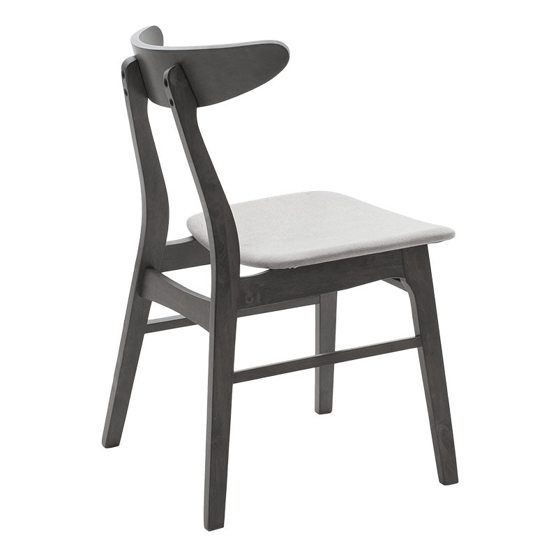 Tραπεζαρία Benson - Orlean pakoworld σετ 5τμχ rustic grey-ύφασμα γκρι 120x75x75εκ