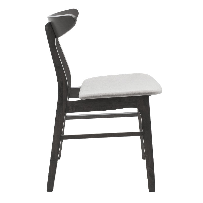 Tραπεζαρία Benson - Orlean pakoworld σετ 5τμχ rustic grey-ύφασμα γκρι 120x75x75εκ