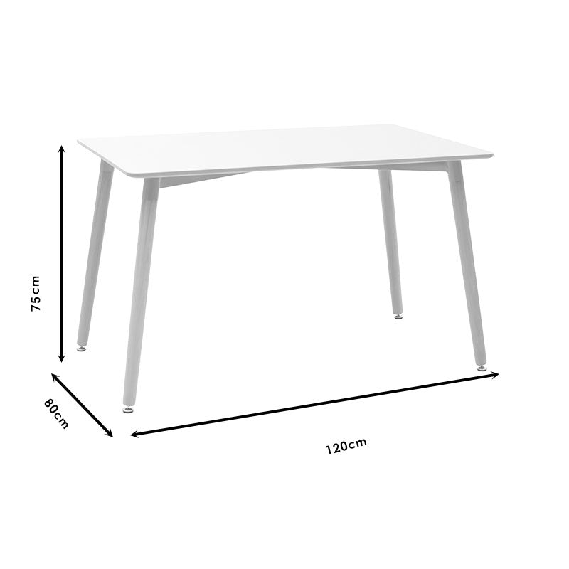 Τραπεζαρία Natali-Gaston pakoworld σετ 5τεμ μαύρο-φυσικό 120x80x76εκ