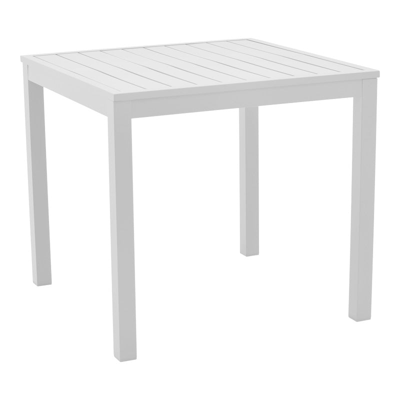 Τραπεζαρία Zacreta- Kliton σετ 3τεμ pakoworld αλουμίνιο σε λευκή απόχρωση 80x80x74εκ