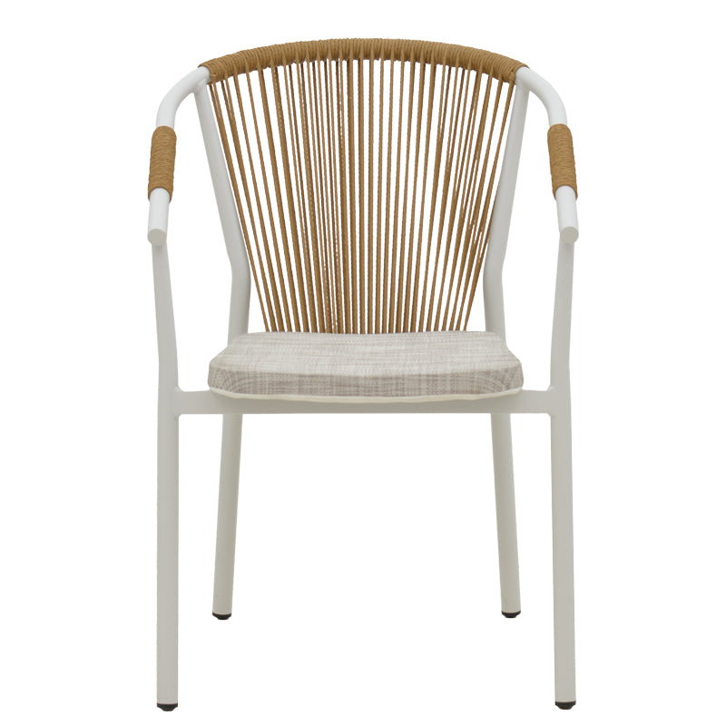 Τραπεζαρία Kliton - Convince σετ 5τεμ pakoworld αλουμίνιο σε λευκή απόχρωση 150x80x74εκ