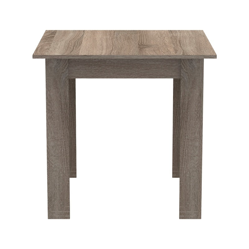 Τραπεζαρία Manka-Parker pakoworld σετ 3τεμ mdf σε μαύρη-sonoma truffle απόχρωση 80x80x77εκ