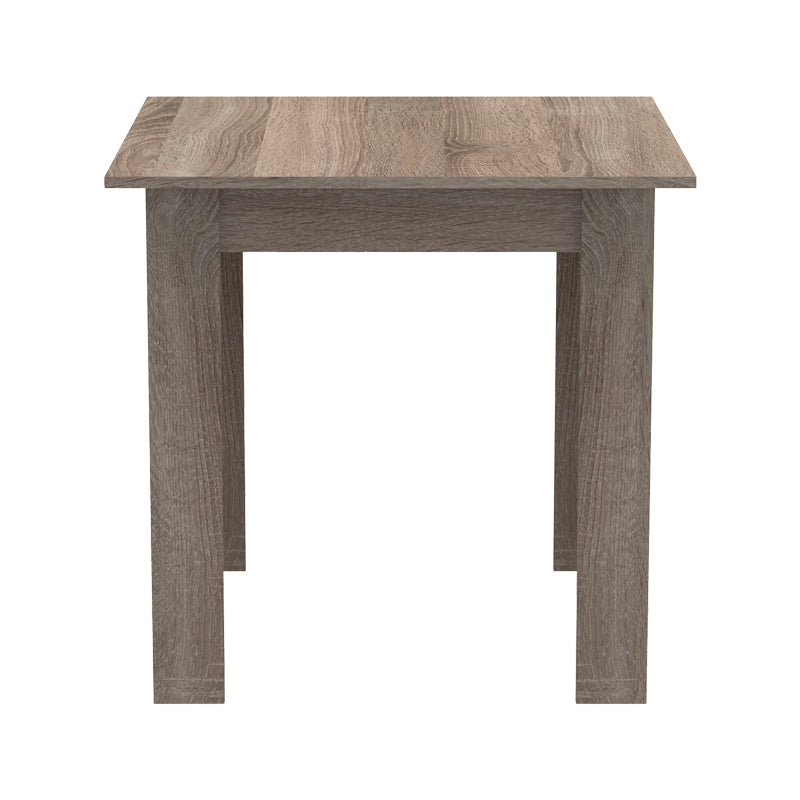 Τραπεζαρία Manka Ι -Gaston pakoworld σετ 3τεμ σε sonoma truffle-μαύρη απόχρωση 80x80x77εκ