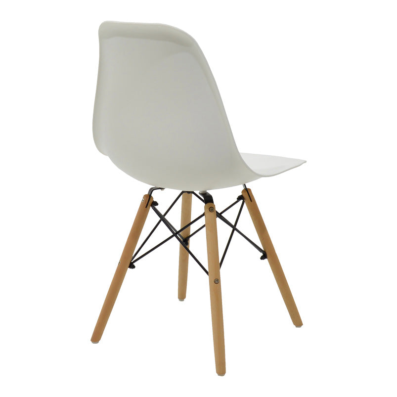 Τραπεζαρία Manka-Julita pakoworld σετ 3τεμ σε λευκή απόχρωση 80x80x77εκ
