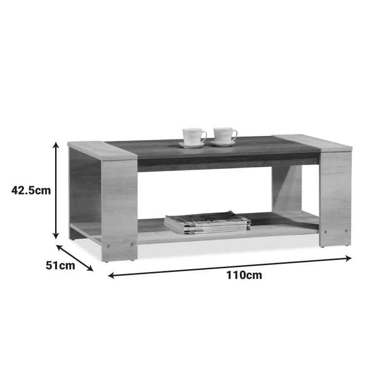 Φοιτητικό πακέτο επίπλων σαλονιού Atmos pakoworld σετ 2τεμ