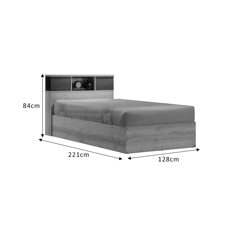Σετ Κρεβατοκάμαρας Olympus Castillo Toro με Κρεβάτι 120x200εκ Σετ 3τεμ