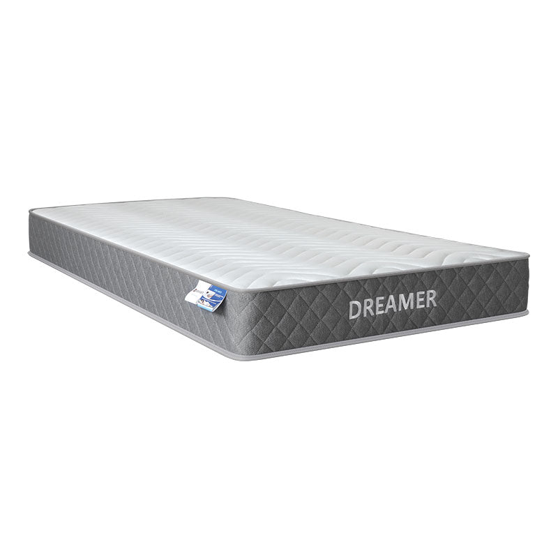 Κρεβάτι με στρώμα και συρτάρι Olympus-Dreamer pakoworld λευκό 120x200εκ