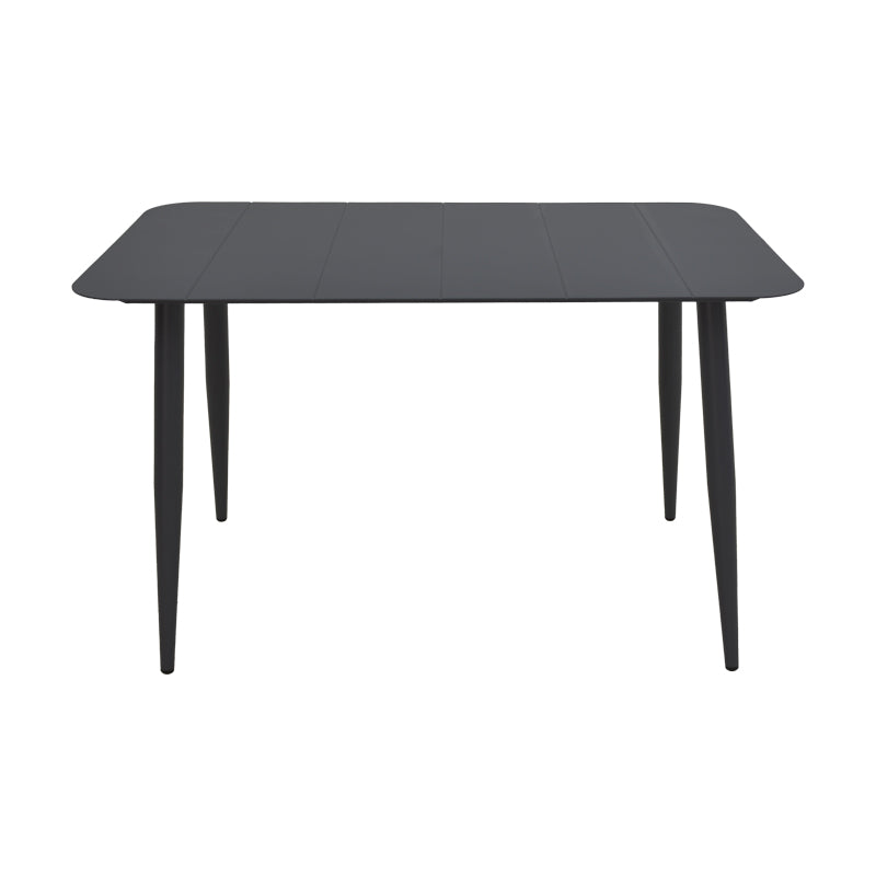 Τραπεζαρία Heven Vista pakoworld σετ 7τεμ μαύρο αλουμίνιο 120x70x72εκ