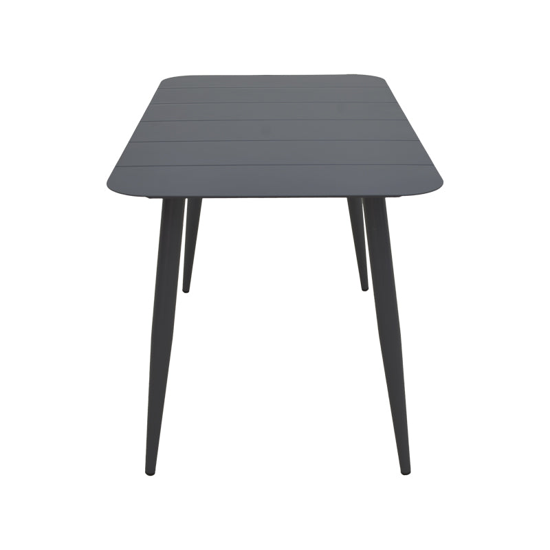 Τραπεζαρία Heven Vista pakoworld σετ 7τεμ μαύρο αλουμίνιο 120x70x72εκ