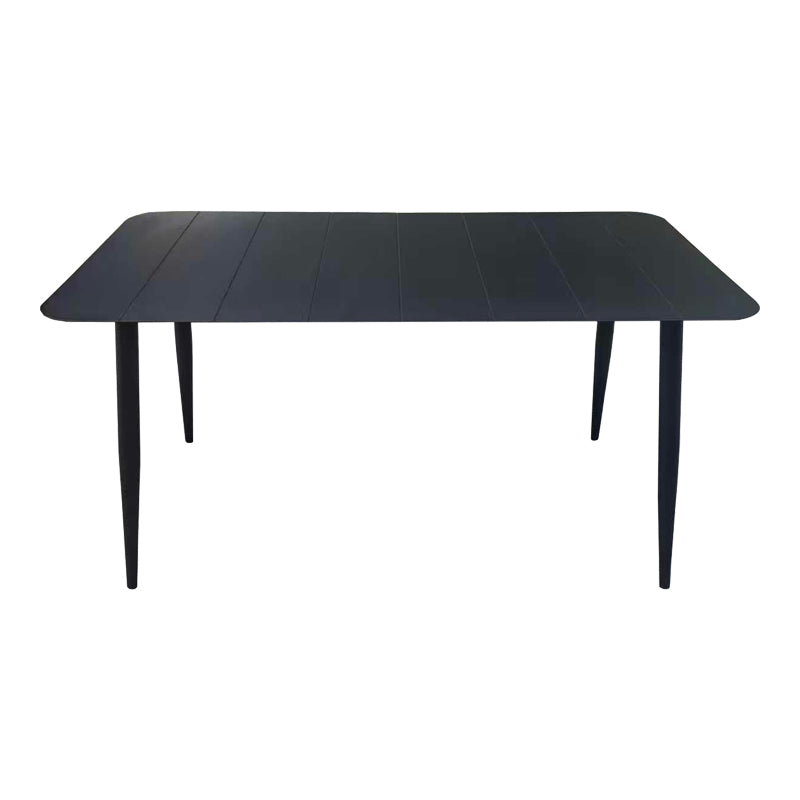 Τραπεζαρία Heven Vista pakoworld σετ 7τεμ μαύρο αλουμίνιο 150x80x72εκ
