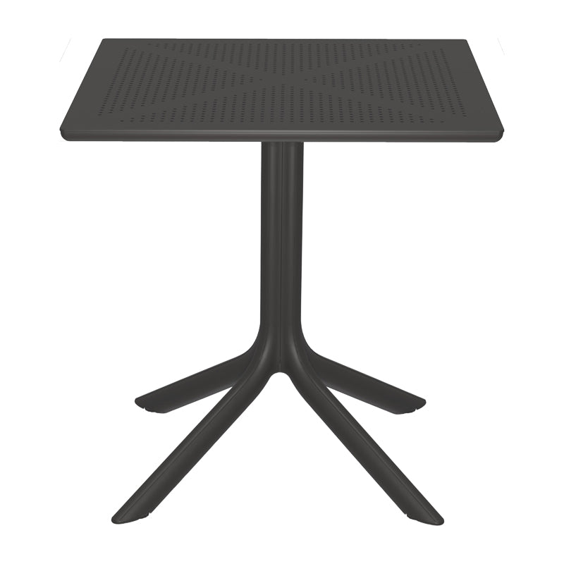 Τραπεζαρία Groovy Zoi pakoworld σετ 3τεμ ανθρακί PP 60x60x76εκ