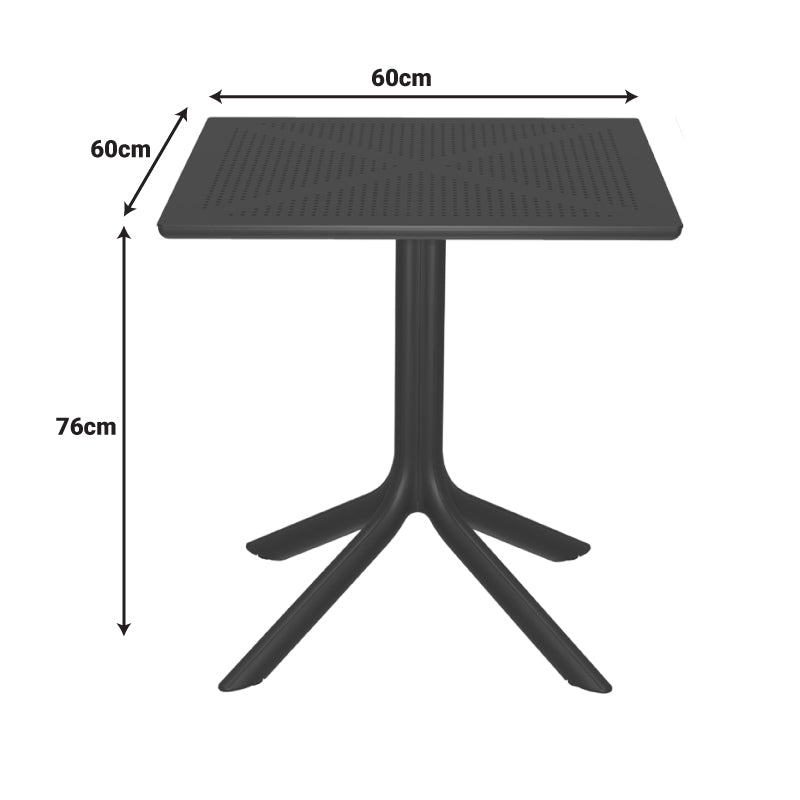Τραπεζαρία Groovy Berdian pakoworld σετ 3τεμ σκούρο πράσινο PP 60x60x76εκ