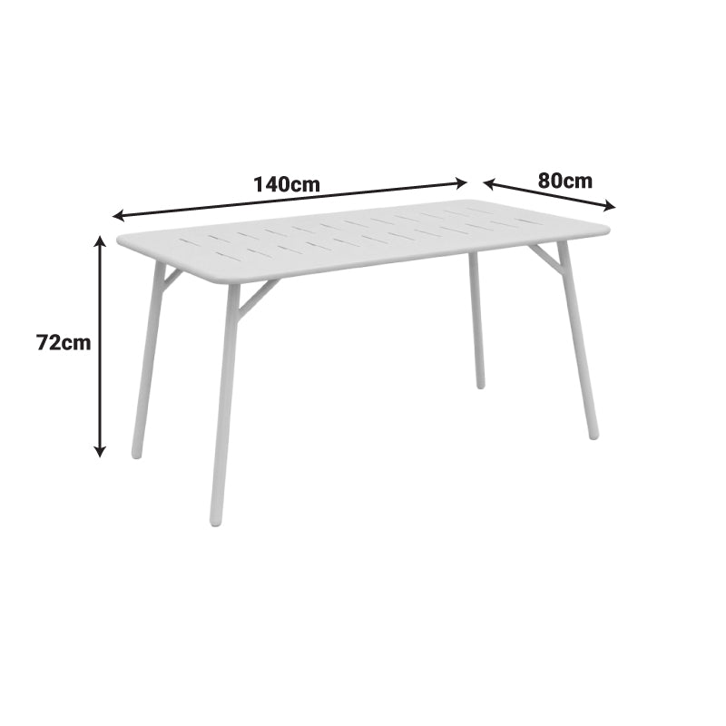 Τραπεζαρία Moraja Deraby Ι pakoworld σετ 5τεμ μαύρο μέταλλο 140x80x72εκ