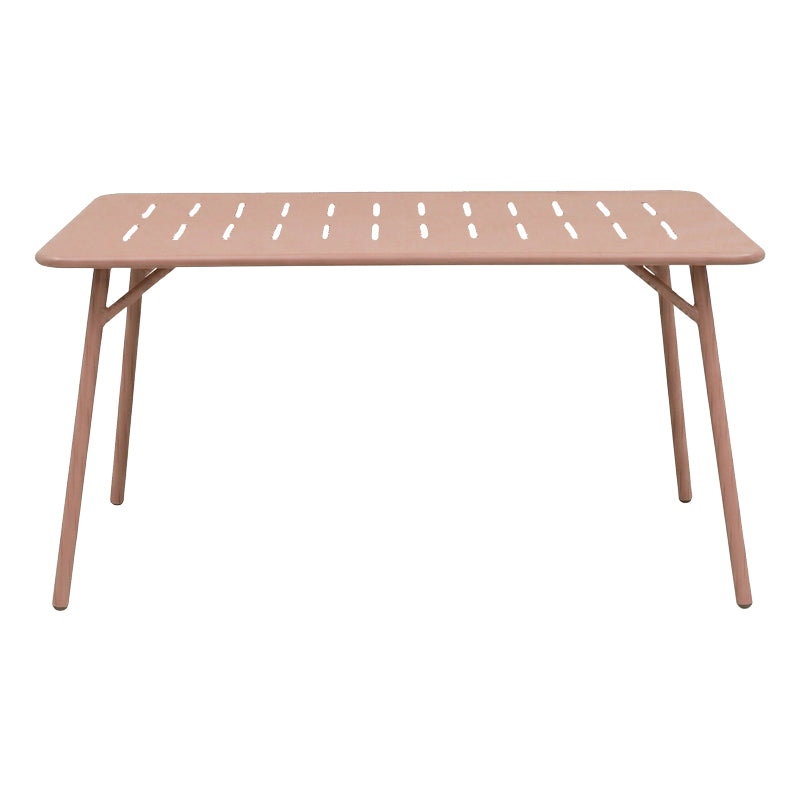 Τραπεζαρία Moraja Deraby pakoworld σετ 5τεμ terracotta μέταλλο 140x80x72εκ
