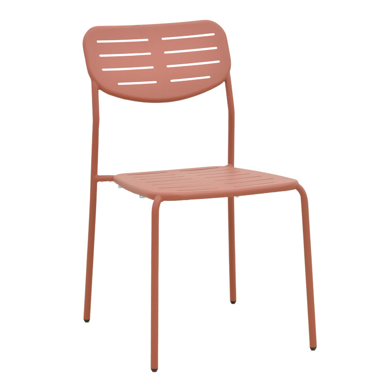 Τραπεζαρία Moraja Deraby Ι pakoworld σετ 5τεμ terracotta μέταλλο 140x80x72εκ