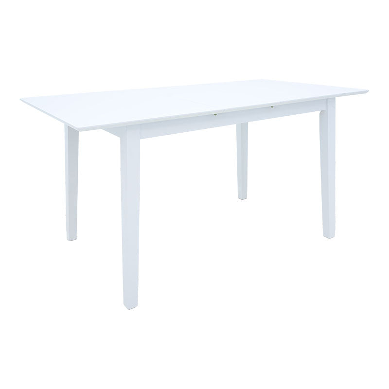Τραπεζαρία Dallan Mabor pakoworld 5τεμ λευκό rubberwood 120-150x80x73,8εκ