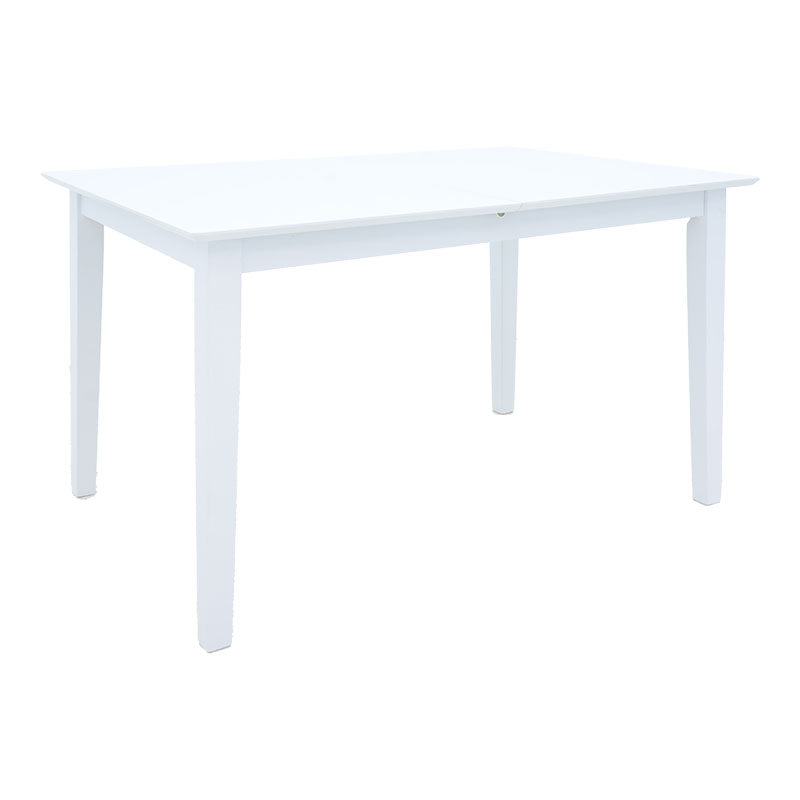 Τραπεζαρία Dallan Mabor pakoworld 7τεμ λευκό rubberwood 120-150x80x73,8εκ