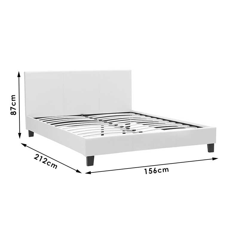 Κρεβάτι με στρώμα Nevil-Nemesis pakoworld pu λευκό 150x200εκ