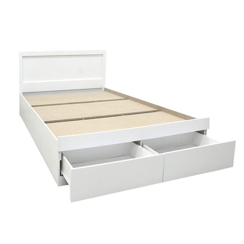 Κρεβάτι με στρώμα και συρτάρι Olympus-Perfecto pakoworld λευκό 120x200εκ