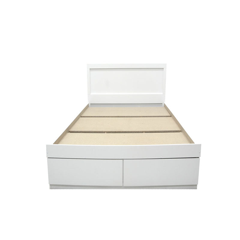 Κρεβάτι με στρώμα και συρτάρι Olympus-Perfecto pakoworld λευκό 120x200εκ