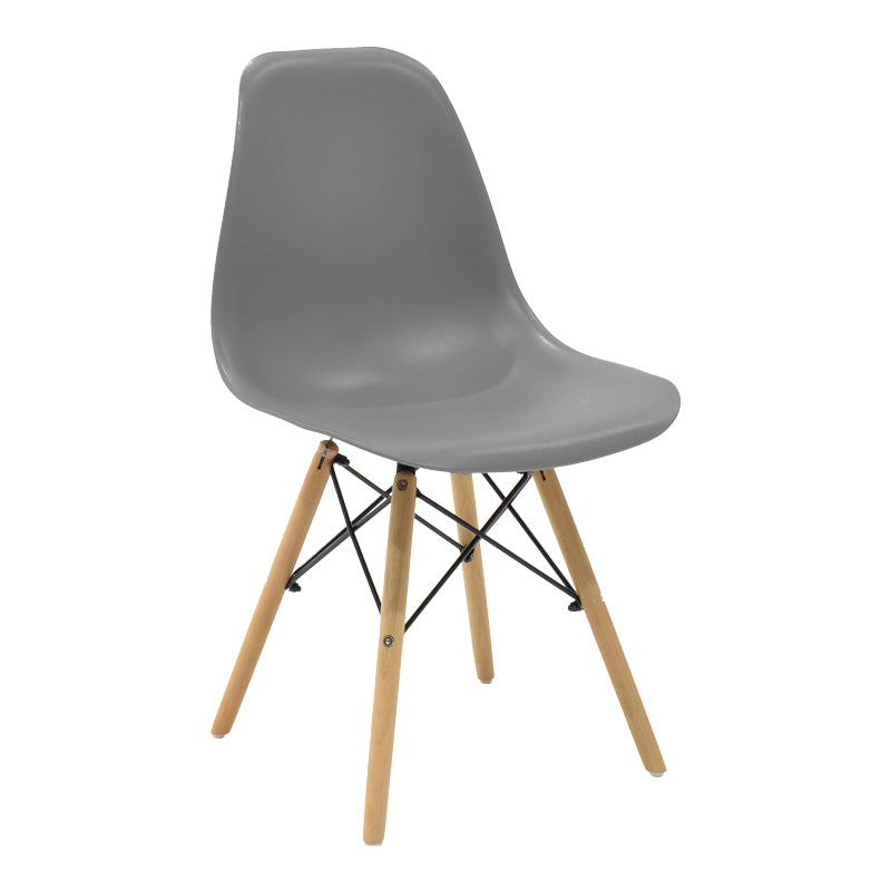 Τραπεζαρία με Καρέκλες Julita γκρι και Τραπέζι Faragio μαύρο με φυσική απόχρωση 120x75x75εκ Σετ 5τεμ