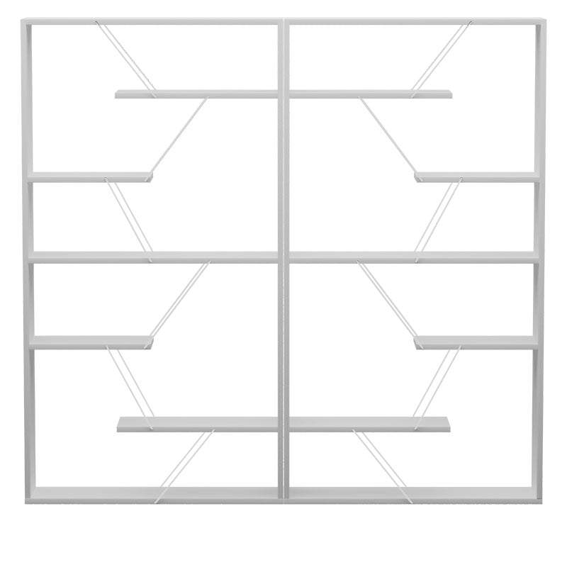 Βιβλιοθήκη Tars pakoworld γκρι-λευκό 168x24x157εκ