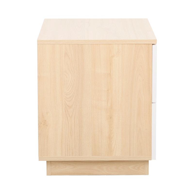 Κομοδίνο Verena pakoworld φυσικό με λευκό 48x40x48εκ