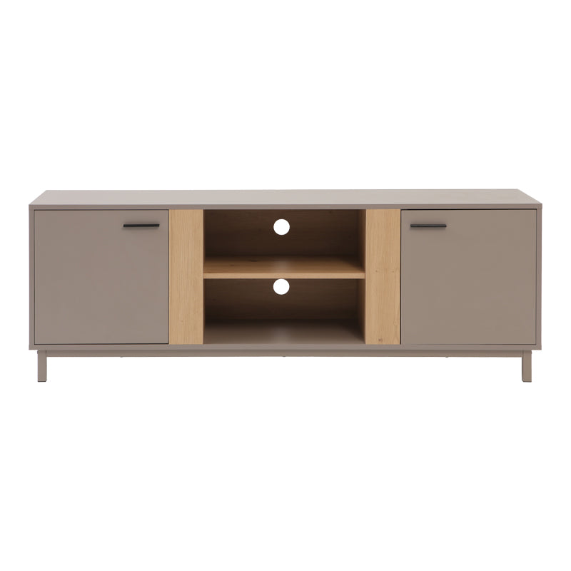 Έπιπλο τηλεόρασης Polenio pakoworld taupe με φυσικό 150x40x53εκ