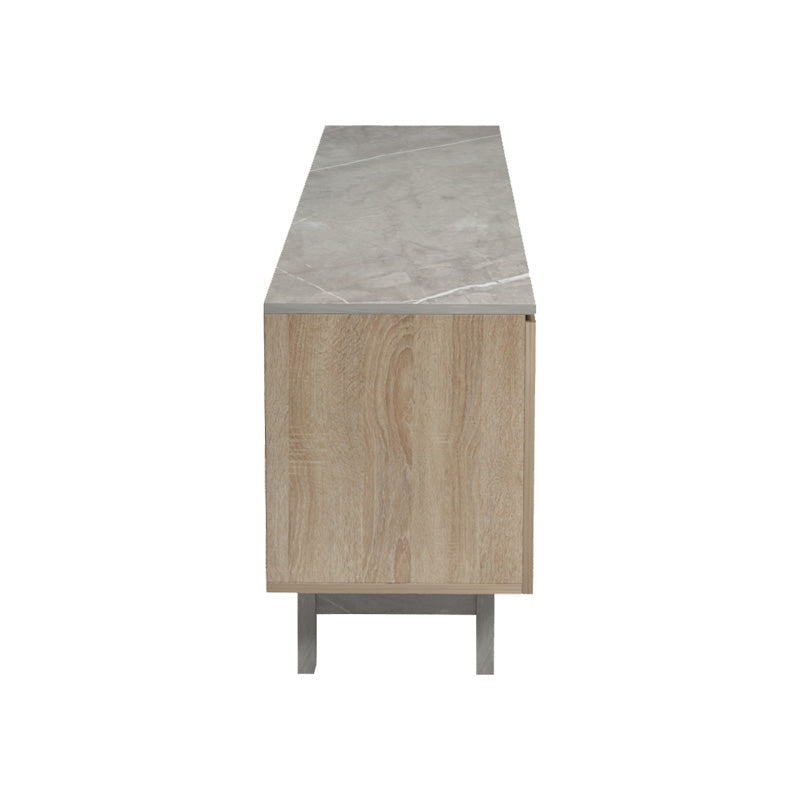 Έπιπλο τηλεόρασης Kasandra pakoworld μπεζ μαρμάρου-sonoma 180x35x48.5εκ